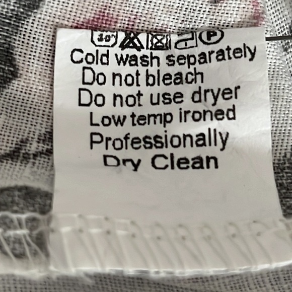 Terzo Millennio Flutter Sleeve Floral Linen Blouse - Size Medium - Picture 6 of 6